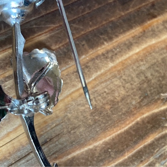 Signed Giovanni Silver Rose Brooch Vintage 1960's. - Picture 4 of 7